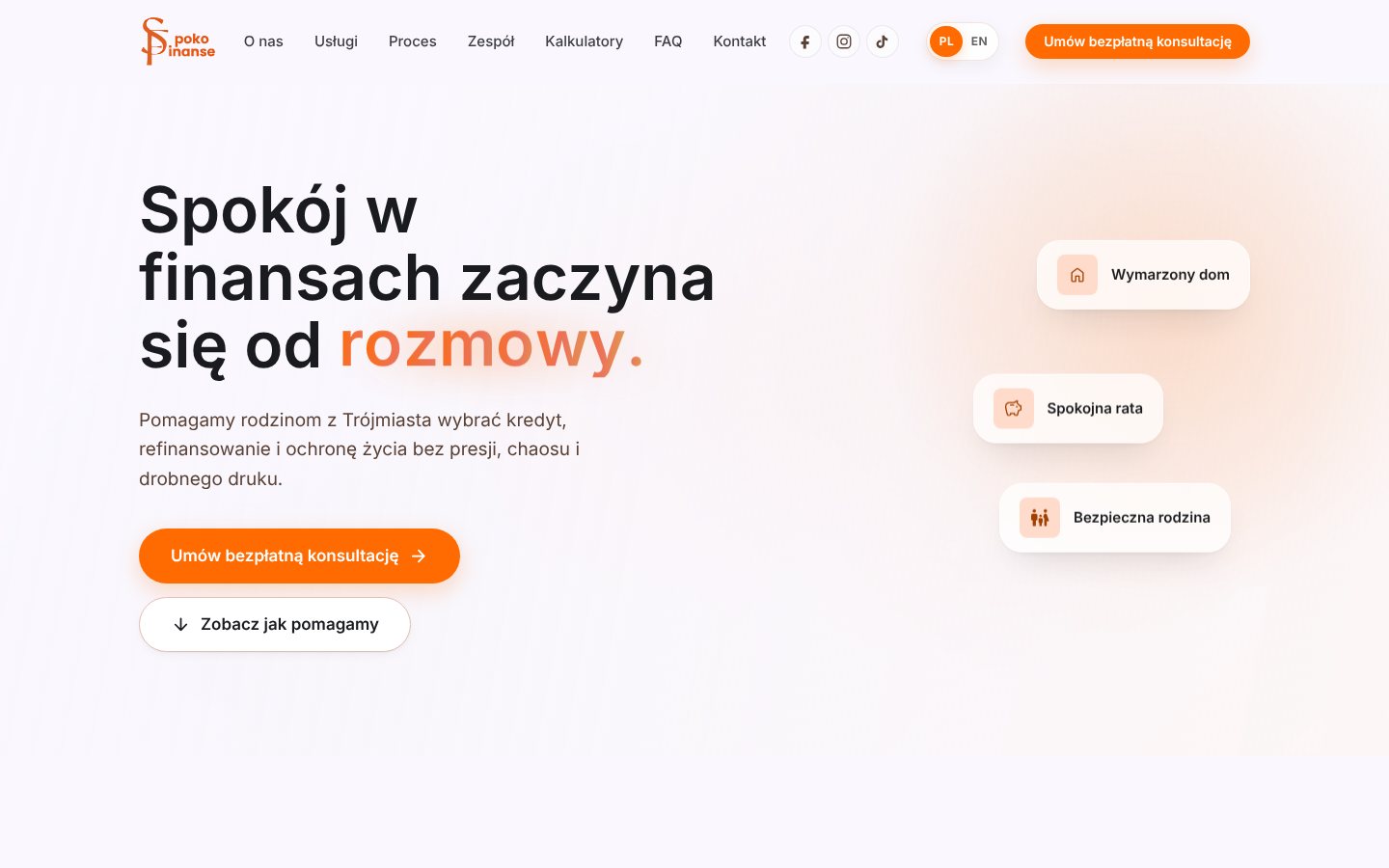 Öffentliche Website von Spoko Finanse